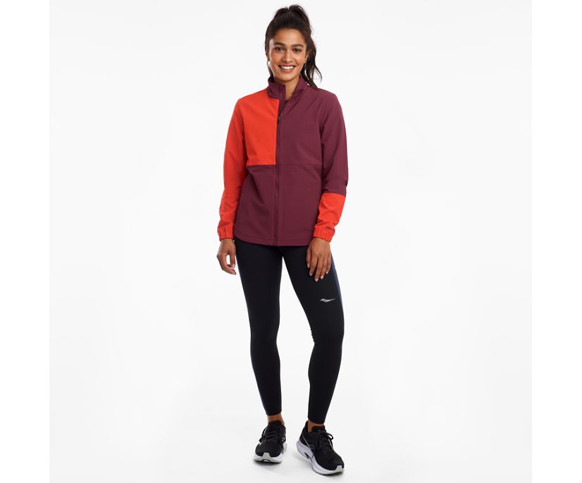 Saucony Bluster Women's Jackets Red / Burgundy | Canada 269OKIR